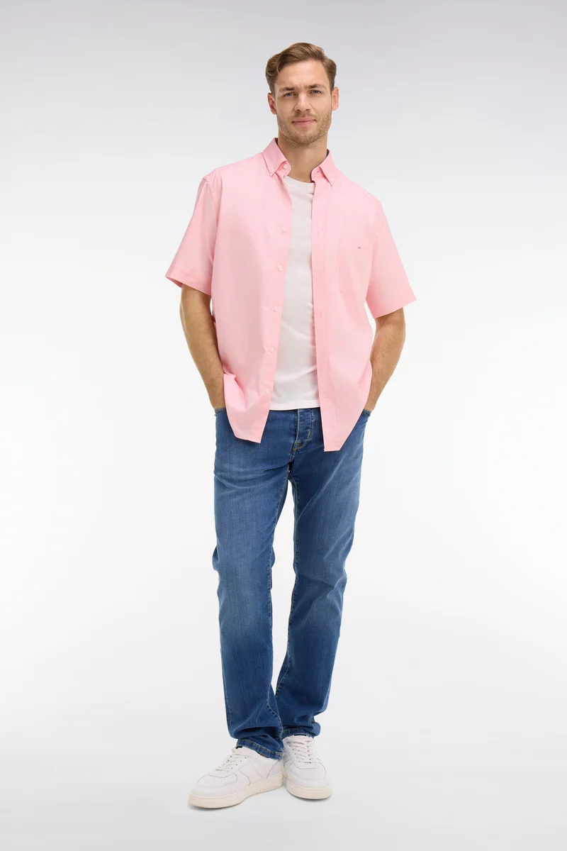 Chemisette rose unie en coton