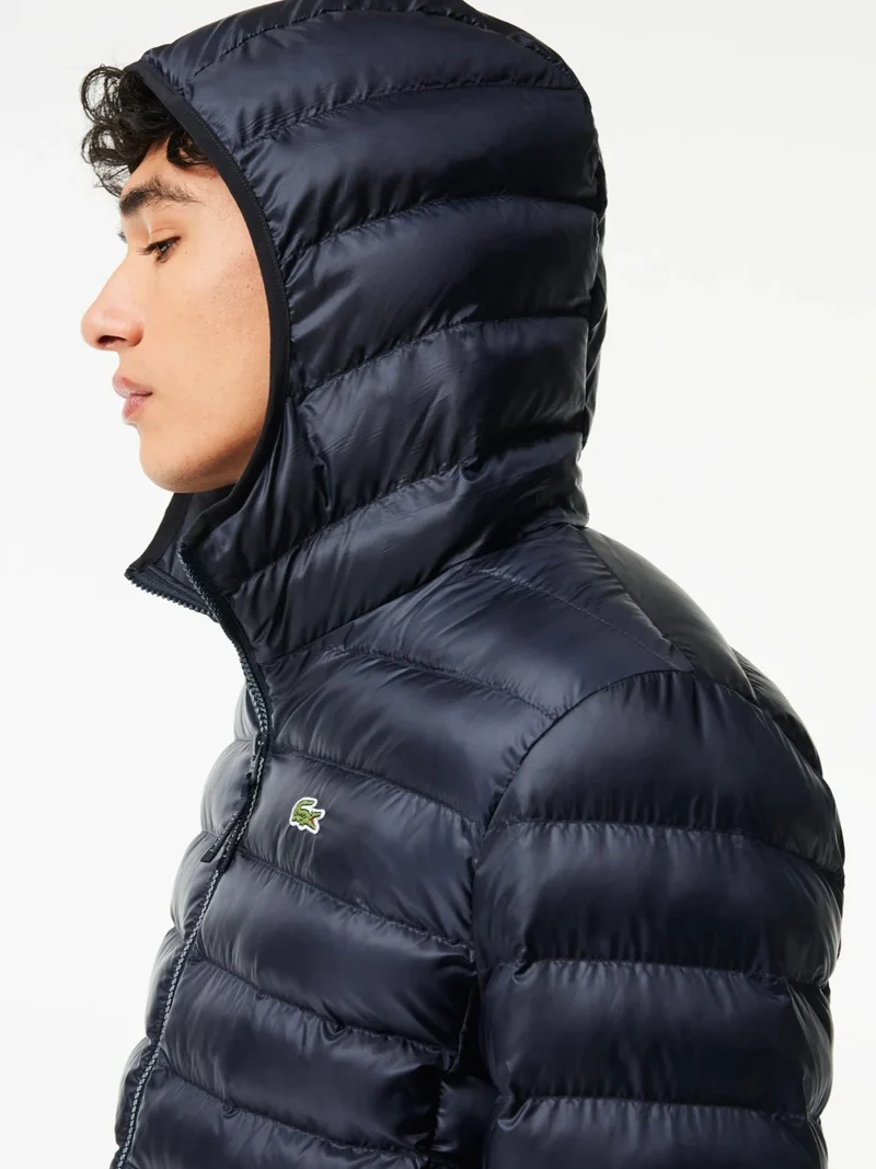 Doudoune à capuche déperlante Lacoste marine