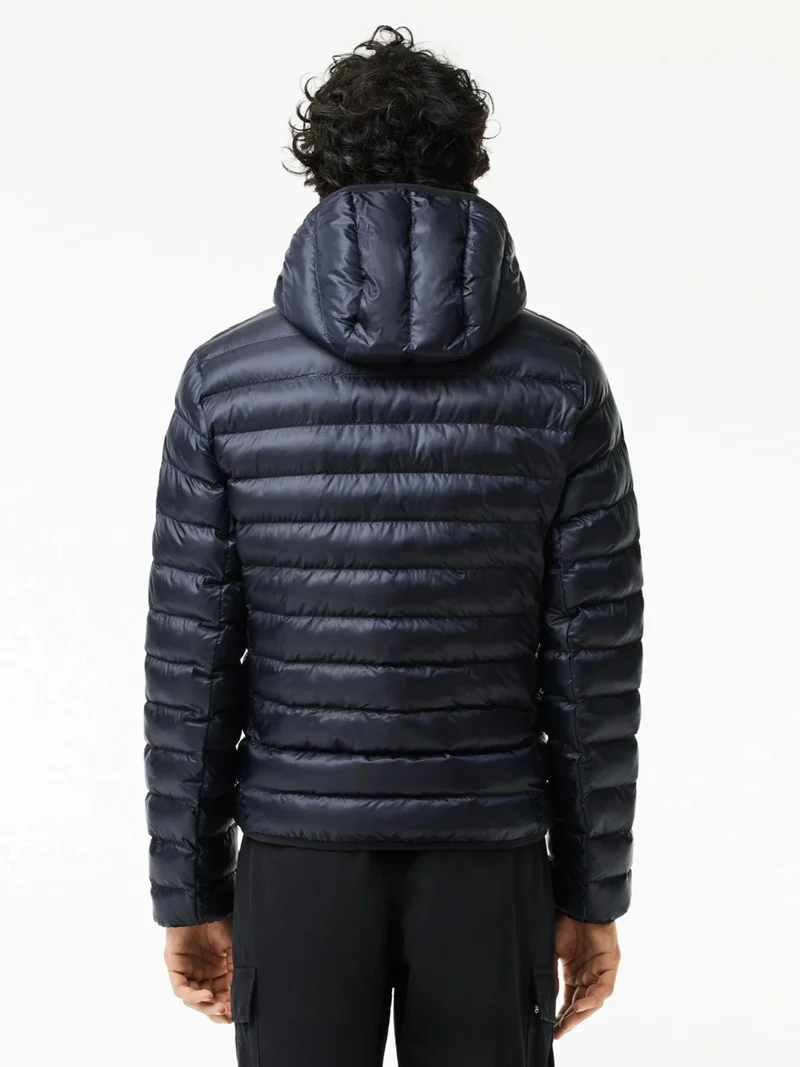 Doudoune à capuche déperlante Lacoste marine