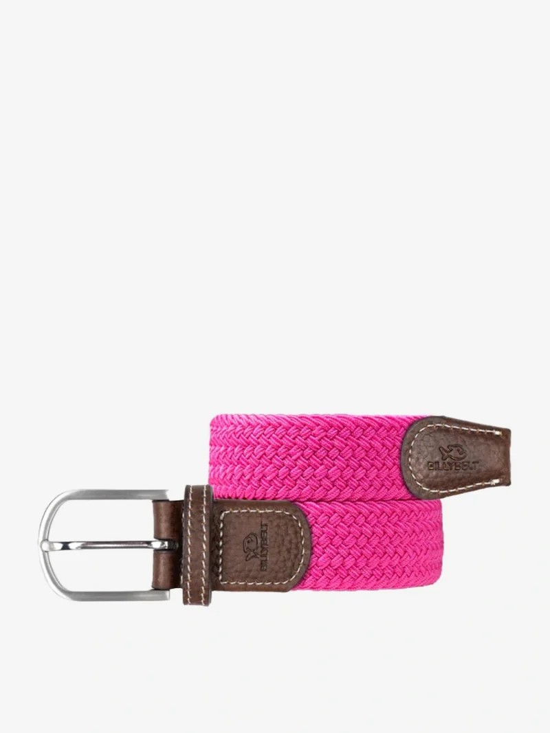 Ceinture tressée Billybelt rose en cuir