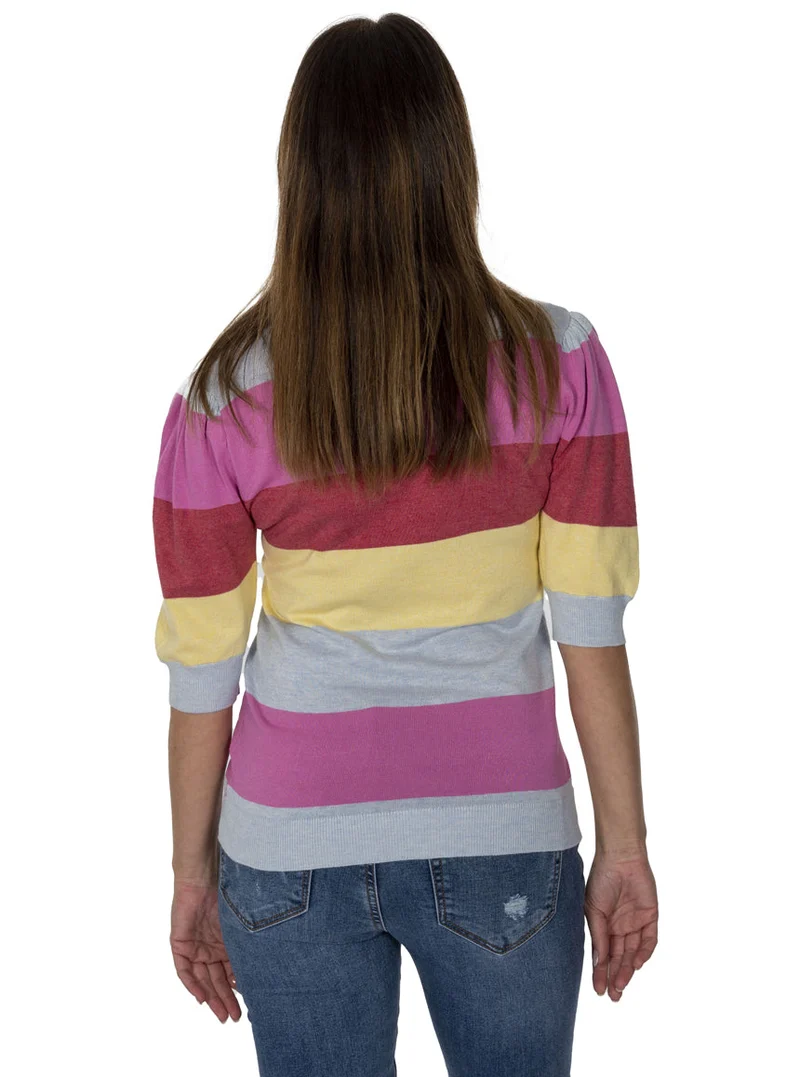 Chandail en tricot manches bouffantes | 4 couleurs