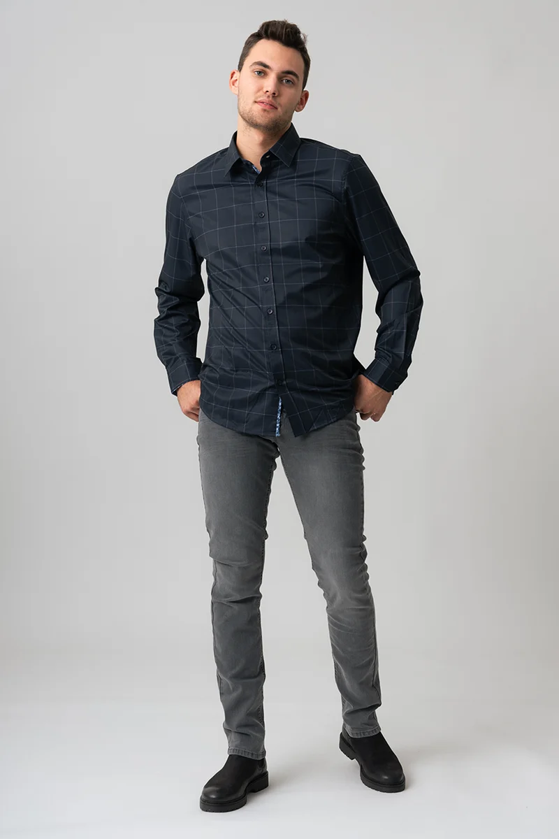 Le jeans étroit taille régulière | Modèle Gagnon