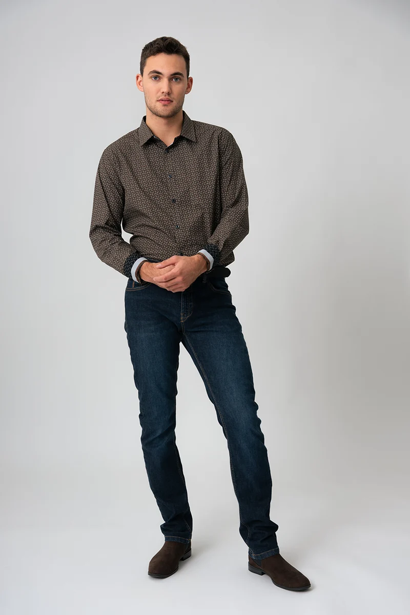 Le jeans étroit taille régulière | Modèle Gagnon