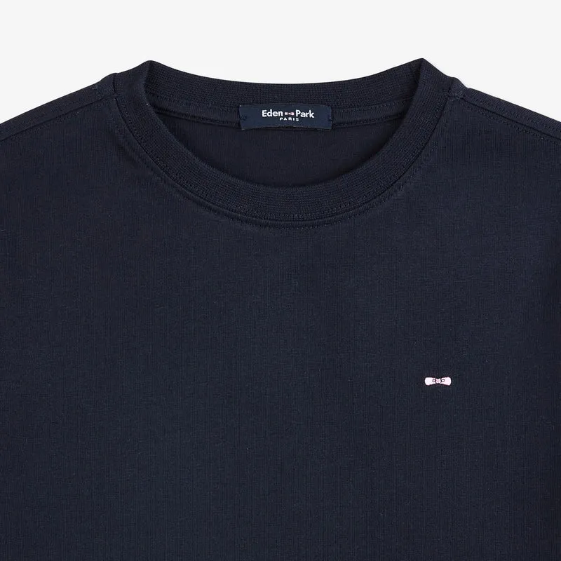 T-shirt bleu marine à broderie nœud dos