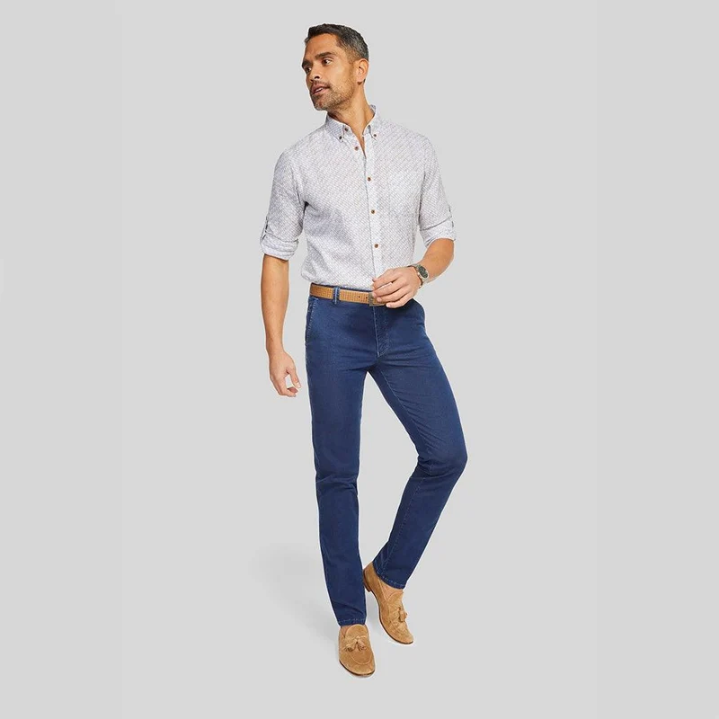 Pantalon chino Meyer en denim ultra léger