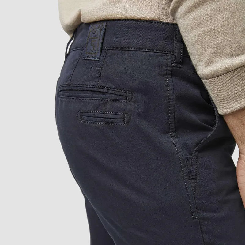 Pantalon chino Meyer marine en twill de coton
