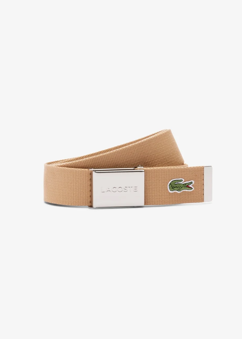 Ceinture tissée Lacoste beige