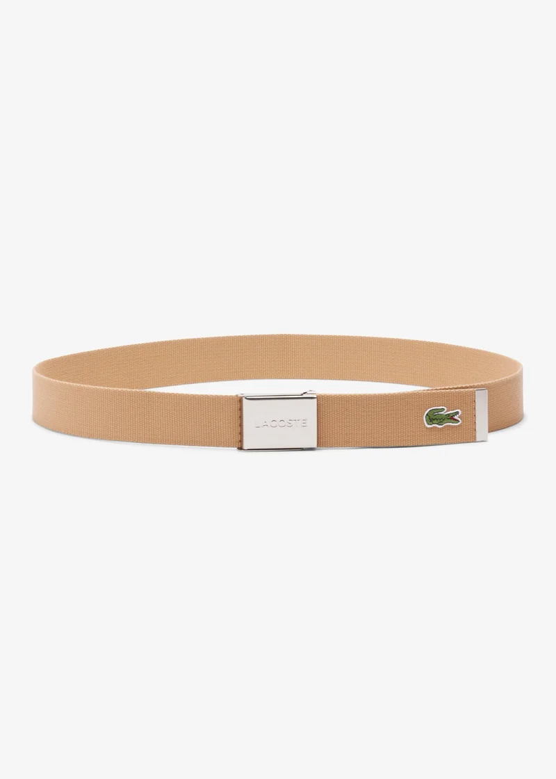 Ceinture tissée Lacoste beige