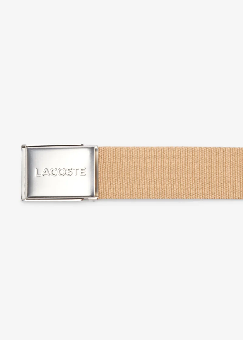 Ceinture tissée Lacoste beige