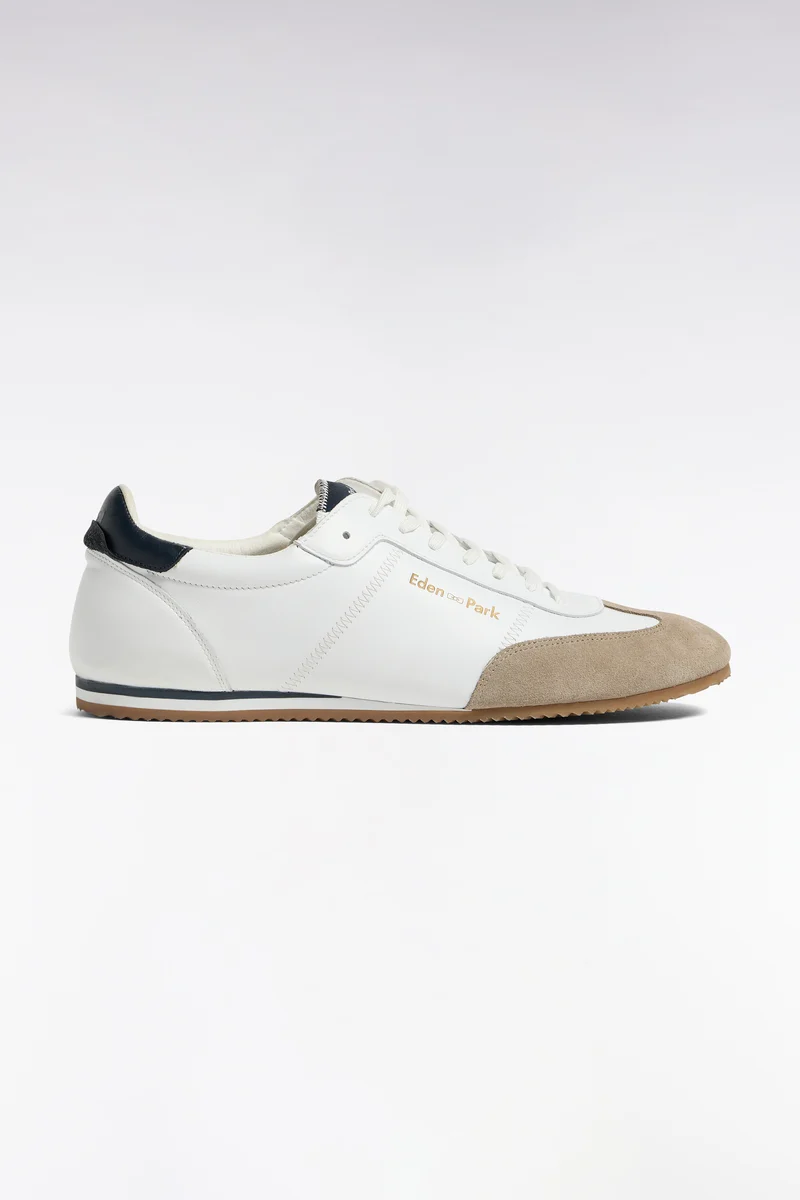 Baskets basses en cuir blanc