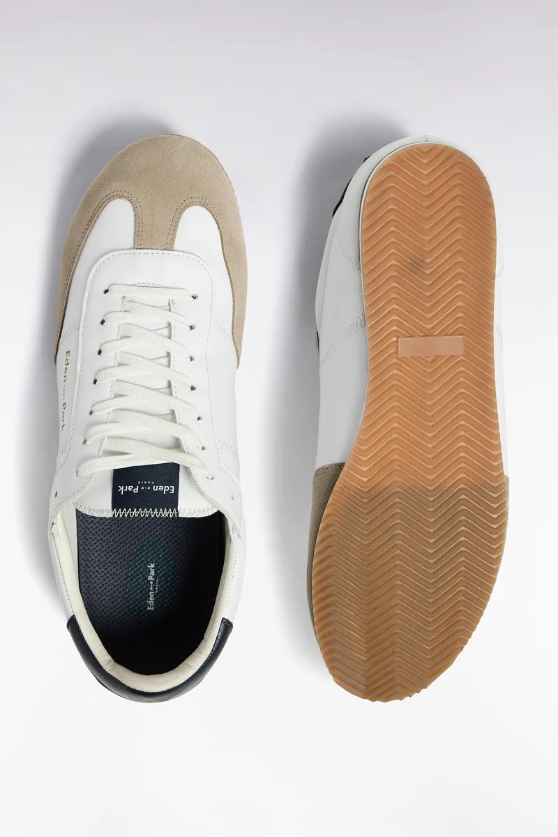 Baskets basses en cuir blanc