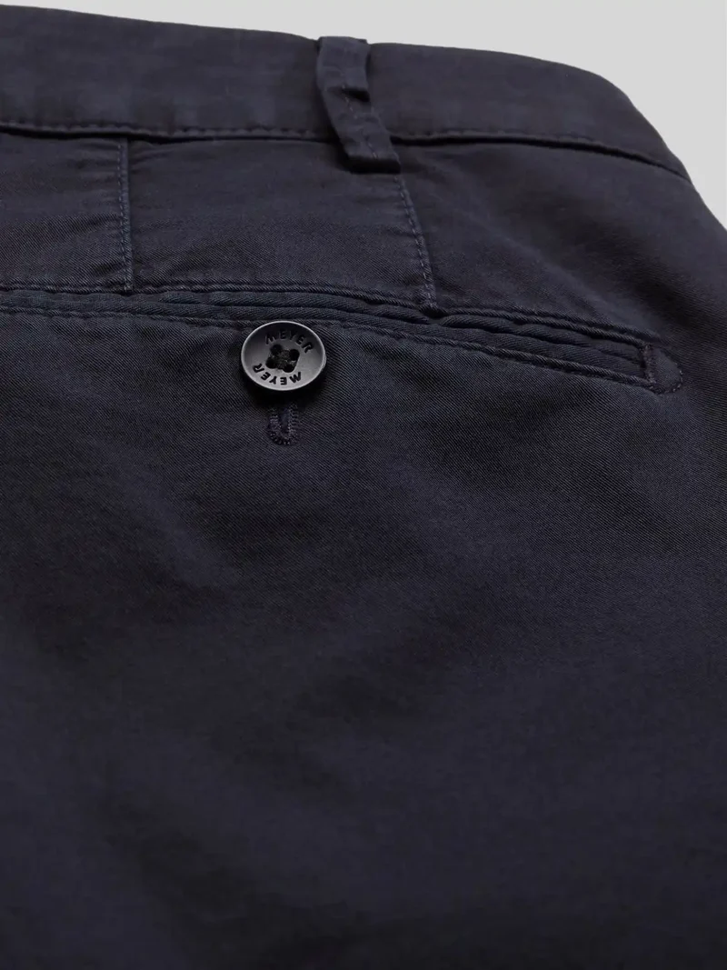 Pantalon chino Meyer marine en coton stretch
