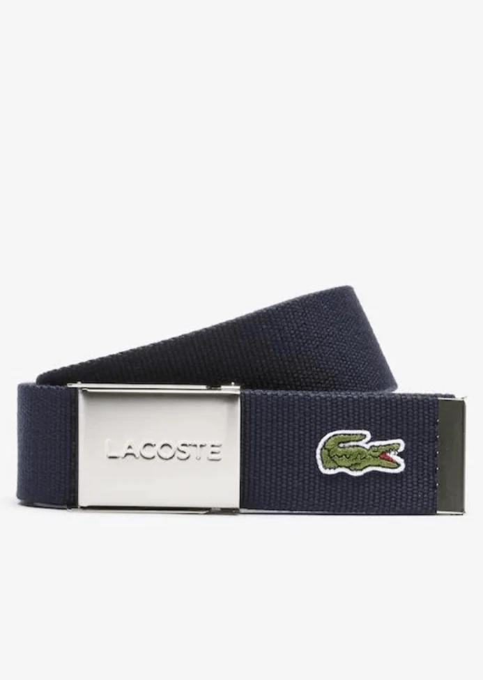Ceinture tissée Lacoste marine